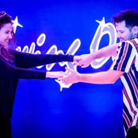 Maxence & Virginie dancing west coast swing at midland swing open.